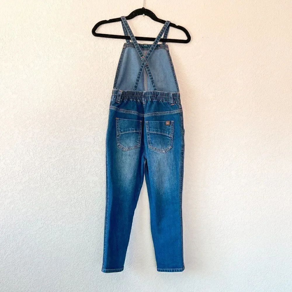 Tea Collection Denim Bib Tapered Overalls, Size 5 - Picture 4 of 6